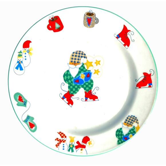 4 Vintage Salad Plates Welcome Winter Christmas Holiday Table By Ro Gregg - Picture 7 of 10